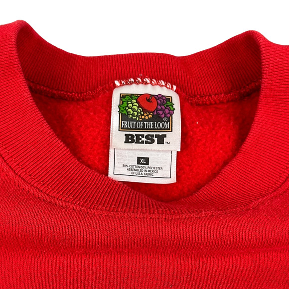 Vintage Veterans Memorial Sweater Adult LARGE Red Sweatshirt Y2K Indiana 2002 - Picture 5 of 6